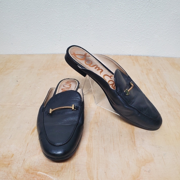 Sam Edelman Black Leather Slip-on Loafers Size 8M - Picture 2 of 10